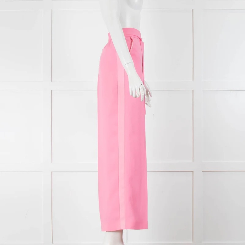 Me + Em Pink Wide Leg Waist Tie Trousers - Picture 2 of 9